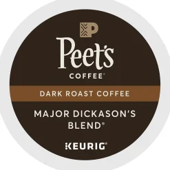 Peet's Coffee Major Dickason's Blend Coffee Keurig® K-Cup® Pods, Dark Roast, 88/Carton (65470)