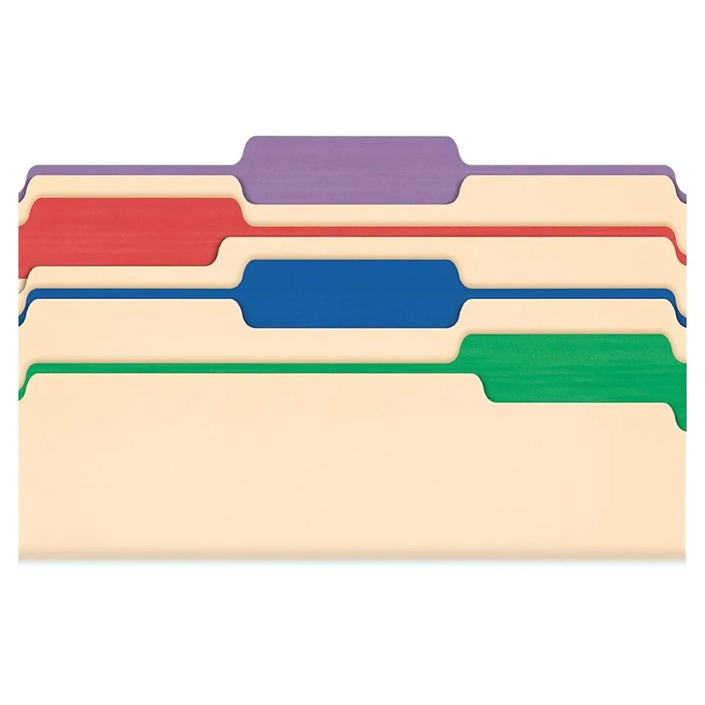 File Folders|Pendaflex Color Tab File Folders, 3-Tab, Letter Size, Manila, 50/Box (84101)