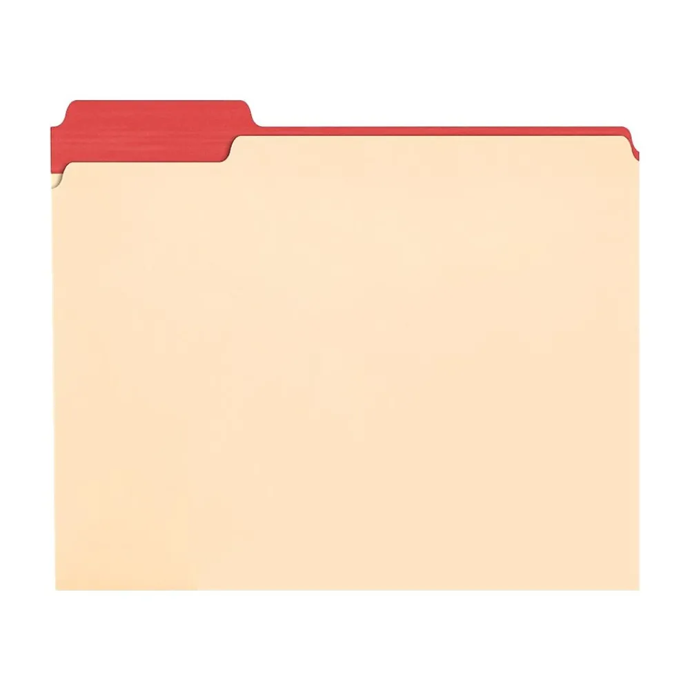 File Folders|Pendaflex Color Tab File Folders, 3-Tab, Letter Size, Manila, 50/Box (84101)
