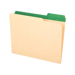 File Folders|Pendaflex Color Tab File Folders, 3-Tab, Letter Size, Manila, 50/Box (84101)