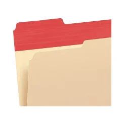 File Folders|Pendaflex Color Tab File Folders, 3-Tab, Letter Size, Manila, 50/Box (84101)