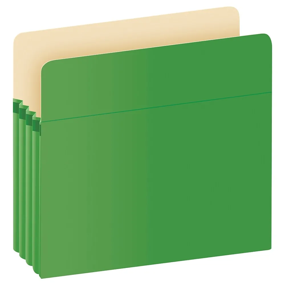 File Folders|Pendaflex ® Colored File Pockets, 3.5", Letter, (1524EGRE) Green