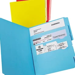File Folders|Pendaflex Divide it Up File Folder, Multi Section, Letter, Assorted, 12/Pack