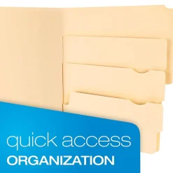 File Folders|Pendaflex Divide It Up® File Folders, Letter Size, Manila, 12/Pack (10771)