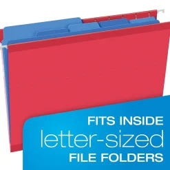 File Folders|Pendaflex Divide It Up 4-Tab File Folder, Letter Size, Multicolor, 24/Pack (10772)