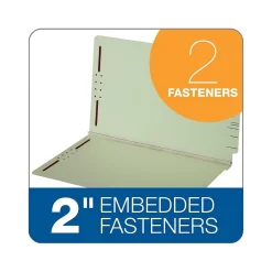 File Folders|Pendaflex End Tab File Folder, Straight-Cut, Legal Size, Light Green, 25/Box, 4 Boxes/Carton (47715GW)
