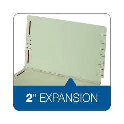 File Folders|Pendaflex End Tab File Folder, Straight-Cut, Legal Size, Light Green, 25/Box, 4 Boxes/Carton (47715GW)