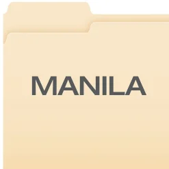 File Folders|Pendaflex Essentials File Folders, 1/3-Cut Tab, Letter Size, Manila, 100/Box (752 1/3)