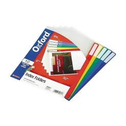 File Folders|Pendaflex File Folder, 2/5-Cut Tab, Letter Size, Multicolor, 10/Pack (50981EE)