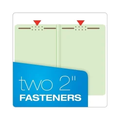 File Folders|Pendaflex File Folder, Straight-Cut, Legal Size, Light Green, 25/Box, 4 Boxes/Carton (17185)