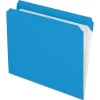File Folders|Pendaflex File Folder, Straight Cut, Letter Size, Blue, 100/Box (PFX R152 BLU)