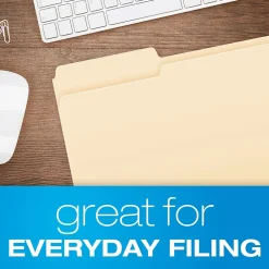 File Folders|Pendaflex File Folder, 1-Tab, Legal Size, Manila, 100/Box (753 1/3-1)