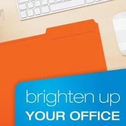 File Folders|Pendaflex File Folder, 1-Tab, Legal Size, Orange, 100/Box (R153 1/3 ORA)