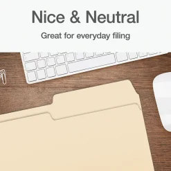 File Folders|Pendaflex File Folder, 1-Tab, Legal Size, Manila, 100/Box (1006983)