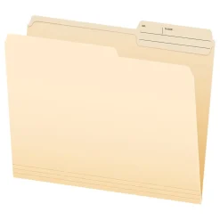 File Folders|Pendaflex File Folder, 1-Tab, Letter Size, Manila, 100/Box (1007078)