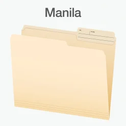 File Folders|Pendaflex File Folder, 1-Tab, Letter Size, Manila, 100/Box (1007078)