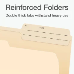 File Folders|Pendaflex File Folder, 1-Tab, Letter Size, Manila, 100/Box (1007078)