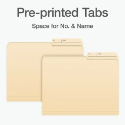 File Folders|Pendaflex File Folder, 1-Tab, Letter Size, Manila, 100/Box (1007078)