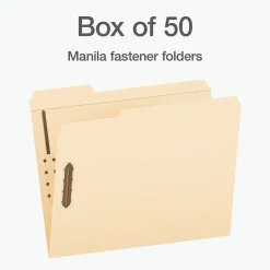 File Folders|Pendaflex File Folder, 1-Tab, Letter Size, Manila, 50/Box (1006993)