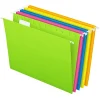 Hanging File Folders|Pendaflex Glow 5-Tab Hanging File Folders, Letter Size, Multicolor, 25/Box (81672)