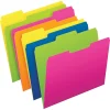 File Folders|Pendaflex Glow Twisted 3-Tab File Folder, Letter Size, Multicolor, 12/Pack (40526)