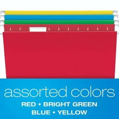 File Folders|Pendaflex Hanging File Folder Combo Kit, Letter Size, Assorted Color, 25 Folders with Tabs, 50 File Folders (99199)