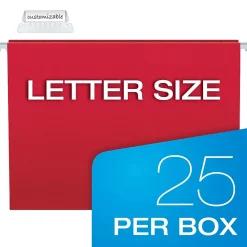 File Folders|Pendaflex Hanging File Folder Combo Kit, Letter Size, Assorted Color, 25 Folders with Tabs, 50 File Folders (99199)