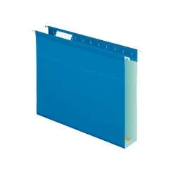 Hanging File Folders|Pendaflex Hanging File Folders, 2" Expansion, Letter Size, , 25/Box (PFX 04152x2 BLU) Blue
