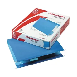 Hanging File Folders|Pendaflex Hanging File Folders, 2" Expansion, Letter Size, , 25/Box (PFX 04152x2 BLU) Blue