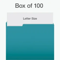 File Folders|Pendaflex Heavy Duty File Folder, 1/3-Cut Tab, Letter Size, 100/Box (1006995)