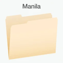 File Folders|Pendaflex Heavy Duty File Folder, 1/3-Cut Tab, Letter Size, 100/Box (1007080)