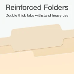 File Folders|Pendaflex Heavy Duty File Folder, 1-Tab, Legal Size, 100/Box (1007056)