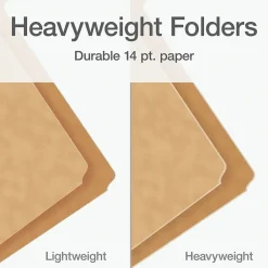 File Folders|Pendaflex Heavy Duty File Folder, Straight Cut, Legal Size, Kraft, 100/Box (1007137)
