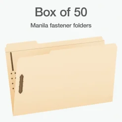 File Folders|Pendaflex Heavy Duty File Folder, 1-Tab, Legal Size, Manila, 50/Box (1007063)