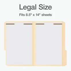 File Folders|Pendaflex Heavy Duty File Folder, 1-Tab, Legal Size, Manila, 50/Box (1007063)