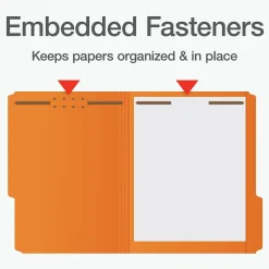 File Folders|Pendaflex Heavy Duty File Folder, 1-Tab, Letter Size, Orange, 50/Box (1007029)