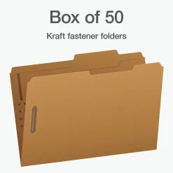 File Folders|Pendaflex Heavy Duty File Folder, 1-Tab, Legal Size, Brown Kraft, 50/Box (1007044)