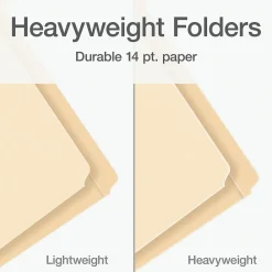 File Folders|Pendaflex Heavy Duty File Folder, 1-Tab, Letter Size, Manila, 50/Box (1006994)