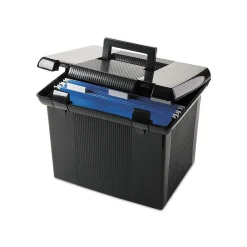 File Storage|Pendaflex Plastic Box, Letter Size, Black (PFX 41742)