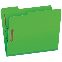 File Folders|Pendaflex Pressboard Fastener Folders, 1/3-Cut Tab, Letter Size, Dark Green, 25/BX (15938GW)