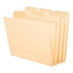 File Folders|Pendaflex Ready-Tab File Folders, Letter Size, 3 Tab, Manila, 50/Box (42336)
