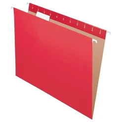 Hanging File Folders|Pendaflex Recycled Colo Hanging File Folders, , Letter, Holds 8 1/2"H x 11"W, 25/Bx (92511) Red