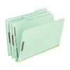File Folders|Pendaflex Recycled File Folders, 1/3-Cut Tab, Legal Size, Light Green, 25/Box, 4 Boxes/Carton (17183)
