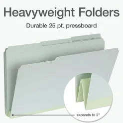 File Folders|Pendaflex Recycled File Folder, 1-Tab, Legal Size, Light Green, 25/Box (1006934)