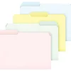 File Folders|Pendaflex Recycled File Folder, 1/3-Cut Tab, Letter Size, Assorted Pastels, 100/Box (C21 1/3 PASR)
