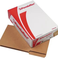 File Folders|Pendaflex Recycled File Folder, 1/3-Cut Tab, Legal Size, Brown, 100/Box (RK1531/3)