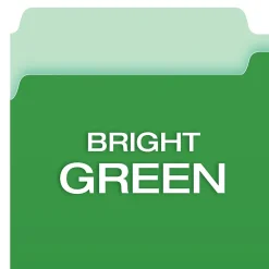 File Folders|Pendaflex Recycled File Folder, 1/3-Cut Tab, Legal Size, , 100/Box (43501/3BGR) Green
