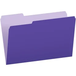 File Folders|Pendaflex Recycled File Folder, 1/3-Cut Tab, Legal Size, , 100/Box (43501/3VIO) Violet