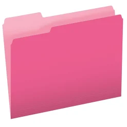 File Folders|Pendaflex Recycled File Folder, 1/3-Cut Tab, Letter Size, , 100/Box (42101/3PIN) Pink