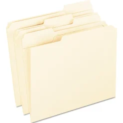 File Folders|Pendaflex Recycled File Folder, 1/3-Cut Tab, Letter Size, Manila, 100/Box (R752 1/3)